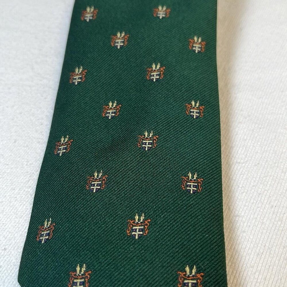 Vintage Roderick St. John Abstract/Torch Embroidered 60" Length Necktie